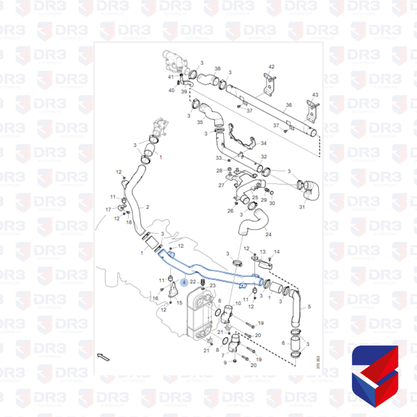 Encanamento Agua Retarder Caixa Scania GRS905 2207803 Original