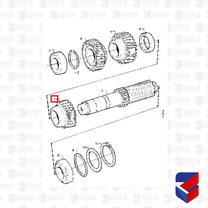 Engrenagem 2 Fixa Scania GRS900 1116473 74530457 Euroricambi