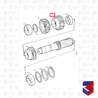 Engrenagem 3 Fixa Scania GRS900 1367796 74530627 Euroricambi
