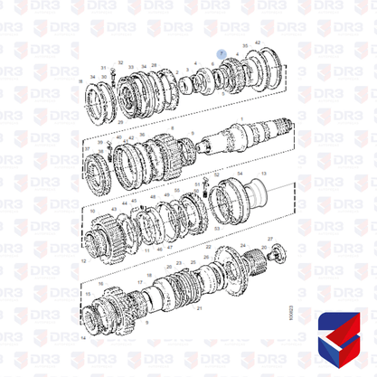 Engrenagem 4 Fixa Scania GR871 GRS900 38 Dentes Euroricambi