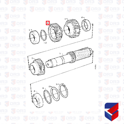 Engrenagem 4 Fixa Scania GRS900 31 Dentes 1393884 Euroricambi