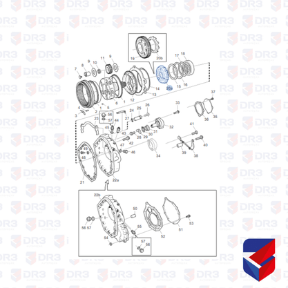 Engrenagem Acionadora Redutor Scania GRS900 1316875 Original