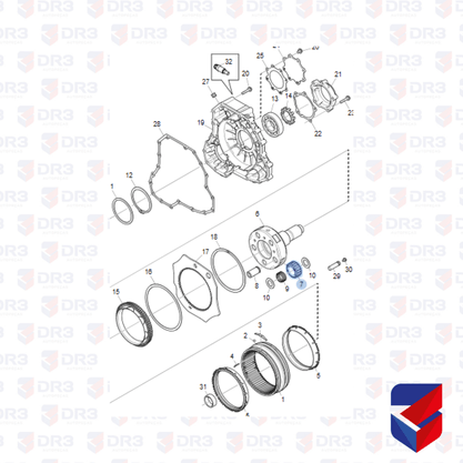 Engrenagem Arvore Seletora Caixa Scania GRS900 1373174 Original