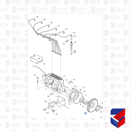 Engrenagem Bomba Injetora Scania S4 124 1376359 Original