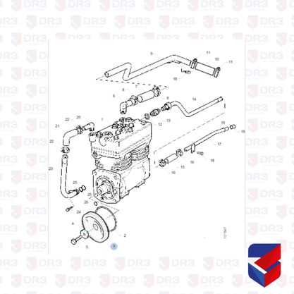 Engrenagem Compressor Scania S4 Maior 1376358 118596 Original