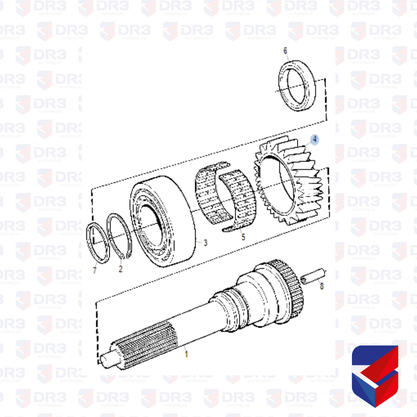Engrenagem Eixo Piloto Scania GRS900 1116457 Euroricambi