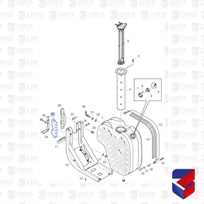 Espacador Suporte Tanque Arla Scania 1787518 Original