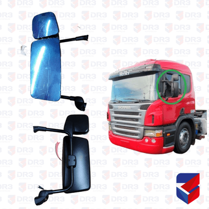 Espelho Retrovisor Scania P Economico Com Desembacador LE Globo