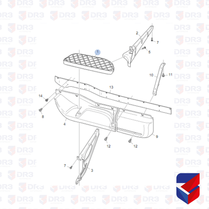 Estribo Porta Scania S4 Bicudo Superior LE LD 1535058 AL205 Borghetti