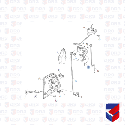 Fechadura Porta Eletrica Scania S4 LD 1406228 008602 BrCompany