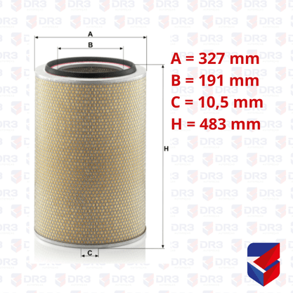 Filtro Ar Mercedes Benz Actros 0040948804 C331840 Mann Filter