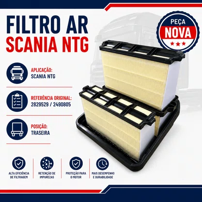 Filtro Ar Scania NTG 2829529 2490805 Bester