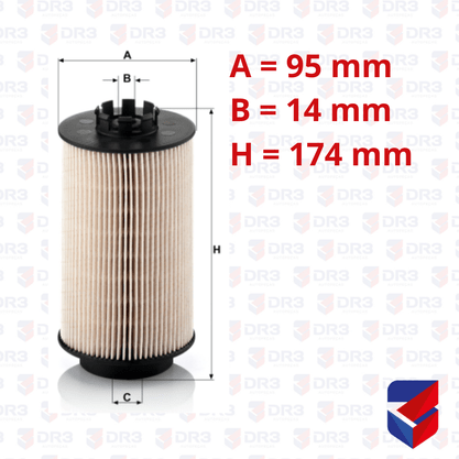 Filtro Diesel Man 2V5201512 JZV201512 PU1059X Mann Filter