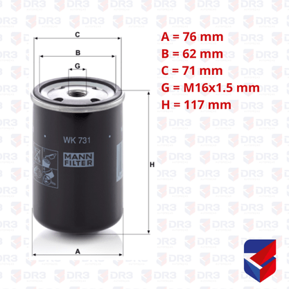 Filtro Diesel Scania 113 3903640 KC24 Mahle