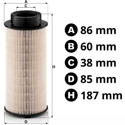 Filtro Diesel Scania P G R 1873018 PU941X Mann Filter