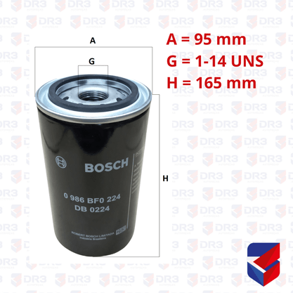 Filtro Racor Ford Sem Copo 0986BF0224 Bosch