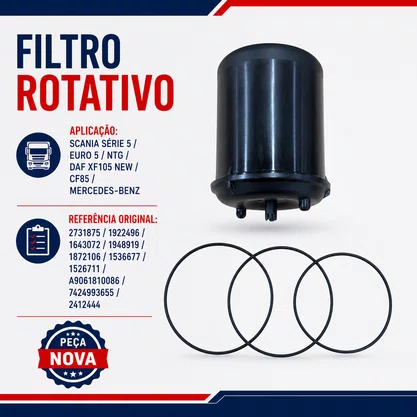Filtro Rotativo Scania S5 Euro 5 NTG 2731875 131690 Bester