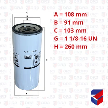 Filtro Turbina Volvo 21707133 W11102/27 Mann Filter