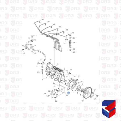 Flange Bomba Injetora Scania S4 1376871 1549330 007371 Cipec