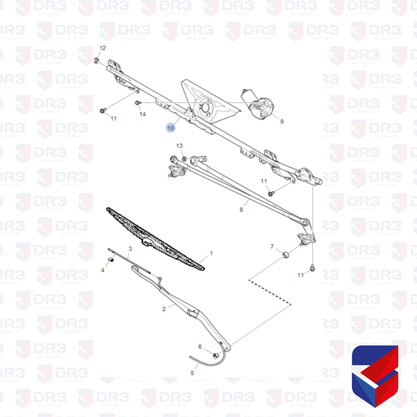 Galhada Limpador Parabrisa Scania S4 1450167 1803529 122105 Cepam