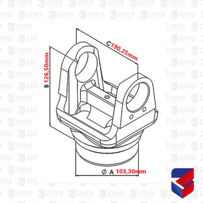 Garfo Cardan Scania Tracado 6x4 S409 1364398 S409 Rei