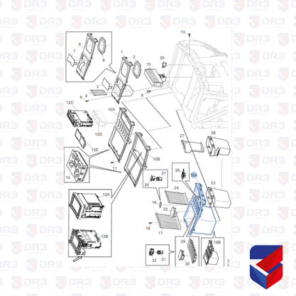 Gaveta Painel Scania Serie 5 Euro 5 1853567 1883632 Original