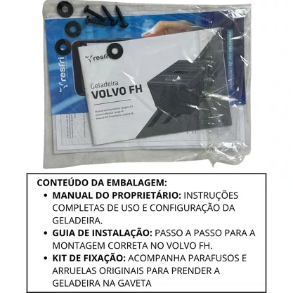 Geladeira Interna Volvo FH16 27L 12V 24V 30190000 125675 Resfriar