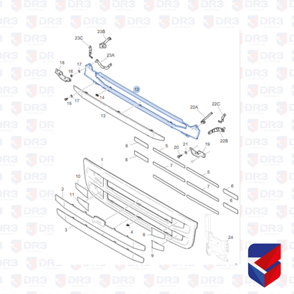 Grade Frontal Scania S5 Highline 1872159 6177 025752 Cepam