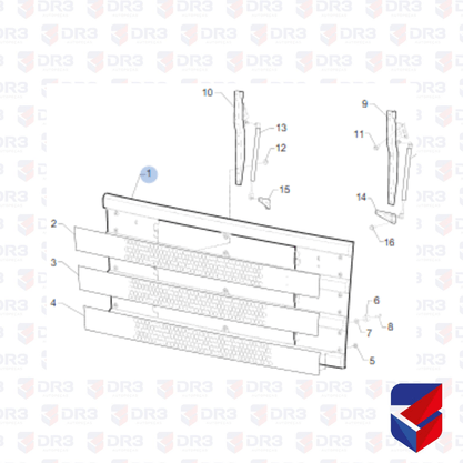 Grade Frontal Scania S4 R 1397570 1371856 6087 010155 Cepam