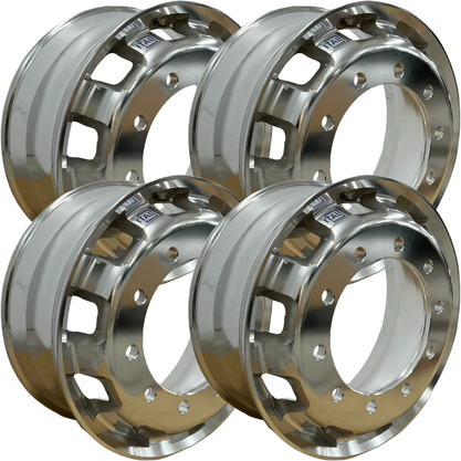 Jogo 4 Rodas Aluminio 22,5X8,25 Speedline Dianteiro Borda Larga Ital