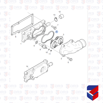 Junta Valvula Termostatica Scania 114 124 1421825 006581 BrCompany