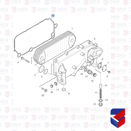 Junta Radiador Oleo Chapa Scania 124 P G R 1746135 Santa Cruz