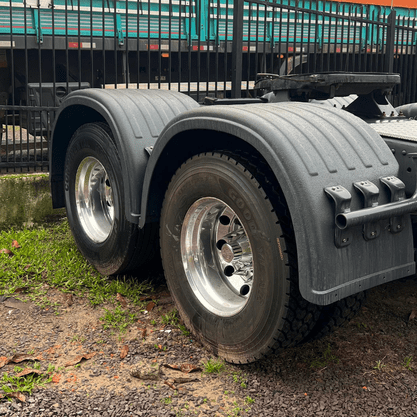 Kit 4 Paralamas Tracao Scania S4 S5 Envolvente Plastico Preto Original