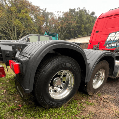 Kit 4 Paralamas Tracao Scania S4 S5 Envolvente Plastico Preto Original