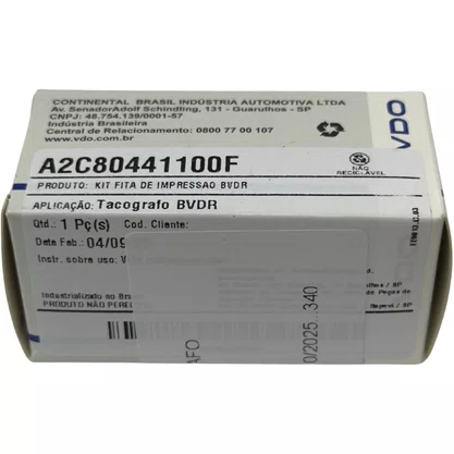 Kit 5 Bobinas Fitas Diagrama Tacografo Digital 1.0 Branco VDO