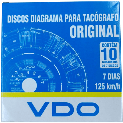 Kit 5 Discos Diagrama Tacografo Semanal 125km 14025005F VDO