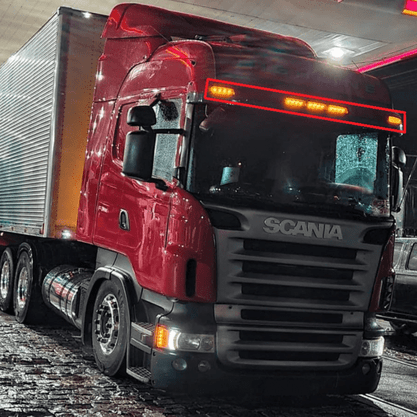 Kit 5 Lanternas Tapa Sol Scania S4 S5 LED 24v Amarela H37275 H3