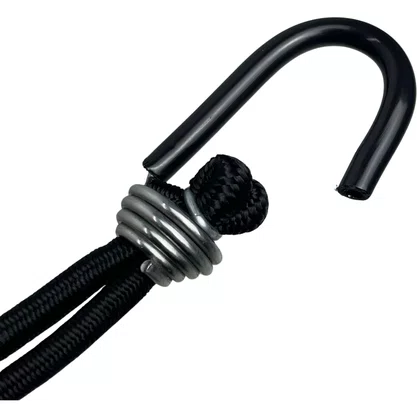 Kit 50 Borrachas De Lona Preto Gancho De Ferro Bester