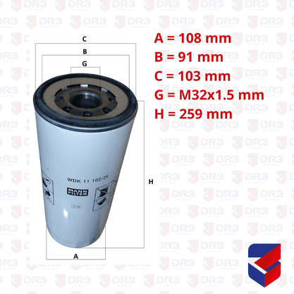 Kit Filtro Volvo Racor Diesel WK11001X WDK11102/25 Mann Filter