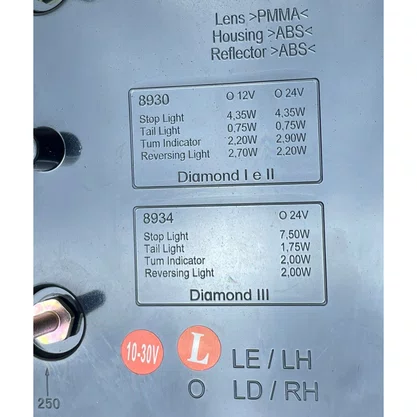 Lanterna Carreta Guerra Led LE Lente Acrilico Universal Bester