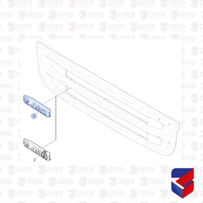 Emblema Painel Frontal Scania G420 Numero e Letra 1890357 Cepam