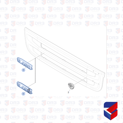 Emblema Painel Frontal Scania S5 R420 Numero e Letra 1890319 Cepam