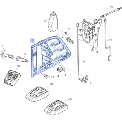 Macaneta Externa Scania S4 LD Com Chaves 1544331 1423018 Bester