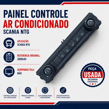 Painel Controle Ar Condicionado Scania NTG 2090481 Original
