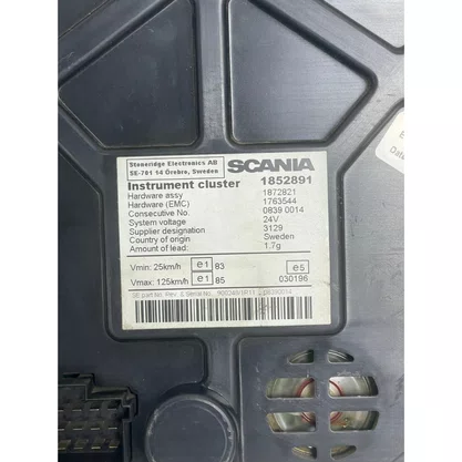 Painel Instrumento Scania P G R 2007 Ate 2009 1852898 Original