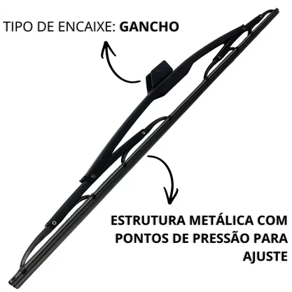 Palheta Limpador Scania 113 1992 Em Diante Gancho PVC2400 Dna