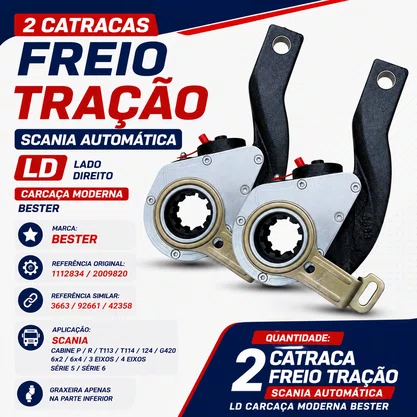 Par Catraca Freio Tracao Scania Automatica LD Carcaca Moderna Bester