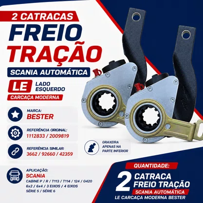 Par Catraca Freio Tracao Scania Automatica LE Carcaca Moderna Bester
