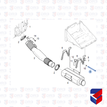 Parafuso Suporte Fixacao Escape Scania NTG 2343850