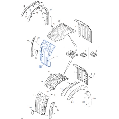 Paralama Cabine Scania NTG LD 2599544 2599550 2298040 Bester